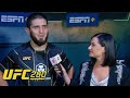 Islam Makhachev reacts to winning lightweight belt vs. Charles Oliveira at UFC 280 | ESPN MMA