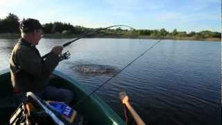 Pike fishing on Lough Gowna, County Cavan, Ireland