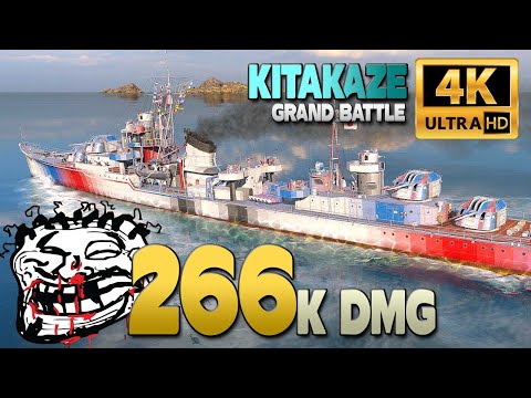 Destroyer Kitakaze on map Warrior's Path, 265k damage - World of Warships