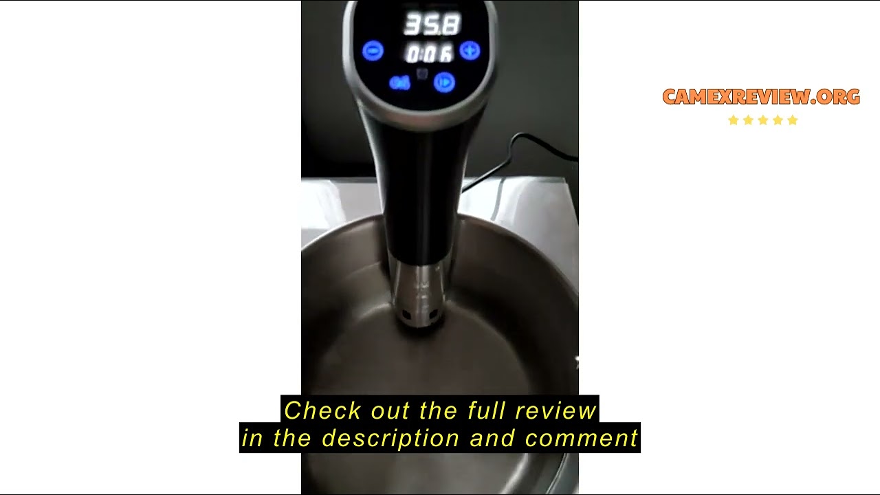 Review Sous Vide, Wancle Sous Vide Cooker 1100W IPX7 Waterproof Thermal Immersion Circulator With Re