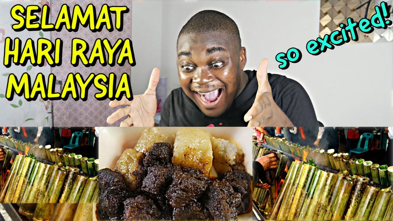 Special Hari Raya Treat - First Time Trying Lemang and Rendang Malaysian Traditional Food