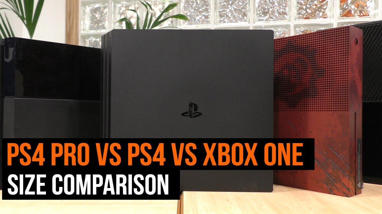 PS4 Pro Vs Xbox One S VS PlayStation 4 Vs Xbox One VS PS4 slim size comparision - YouTube