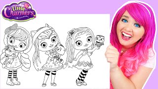 Coloring Little Charmers Hazel, Lavender & Posie Coloring Pages | Prismacolor Paint Markers