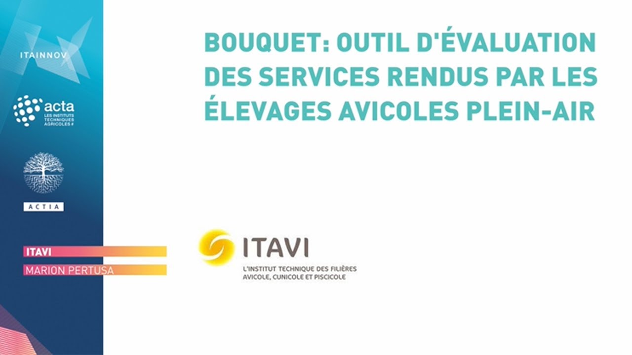 [ITAINNOV 2022] Bouquet évalue les services rendus par les élevages avicoles plein-air  