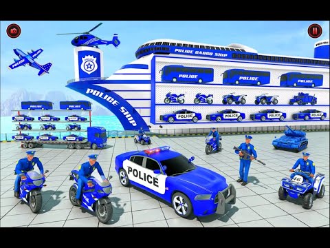 Transporting Police Vehicles in Cargo Plane   Police Car Transporter   Android Gameplay   part  1