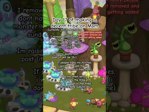 Day 17 of My Singing Tribe #mobilegame #msm #help #mysingingmonsters 2025 MSM friend codes