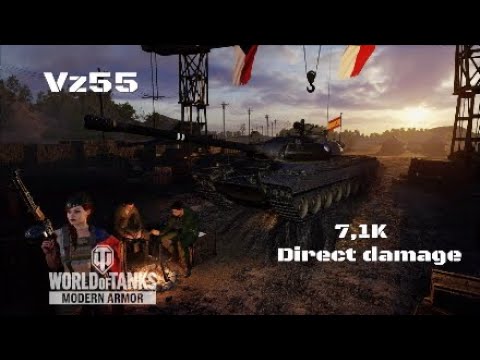 Vz55 in Pilsen:7,1K direct damage :Wot console - World of Tanks