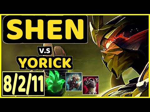 RARE (SHEN) vs YORICK - 8/2/11 KDA TOP GAMEPLAY - EUW Ranked GRANDMASTER