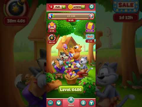 Toon Blast Level 6486 (Hard Level)