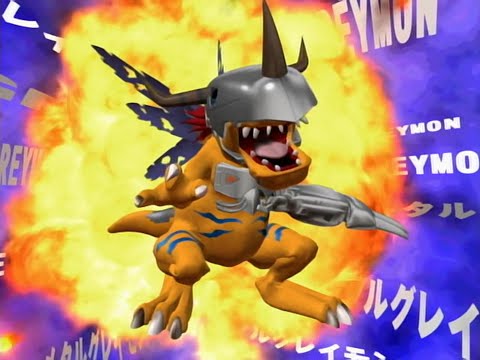 Greymon Digivolves to MetalGreymon - Digimon Adventure [1999]
