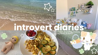 introvert diaries 👒🌊 - beach days, journaling, cooking, staying home, and more !!