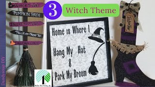 Dollar Tree DIY Halloween Witches Broom Witch Boot Halloween Sign