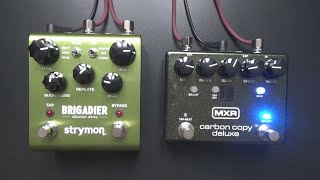 Video thumbnail for Strymon Brigadier vs. MXR Carbon Copy Deluxe by DelayDude