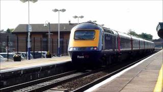 preview picture of video 'First Great Western HST Action at Didcot Parkway Railway Station'