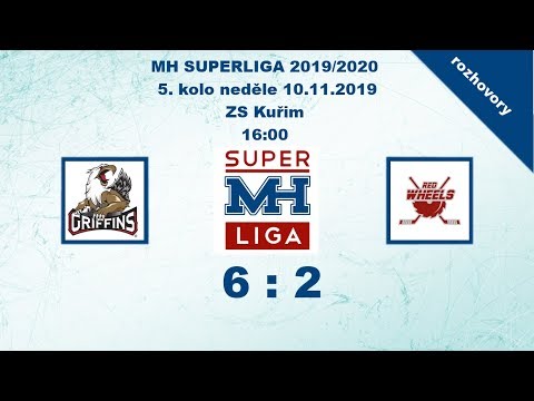 MH SUPERLIGA 5.kolo 2019/2020 Griffins vs Red Wheels 6:2 - rozhovory