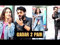 Gadar 2 Pair Utkarsh Sharma Simrat Kaur Recreates The Romantic Scene From The Film At Malad Fest