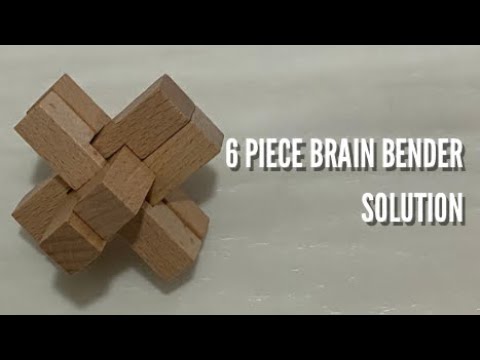 6 piece brain benders solution | wooden cross puzzle