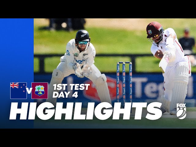 Hope holds firm as Windies drag NZ into Day 5 | New Zealand v West Indies 1st Test Day 4 Highlights
