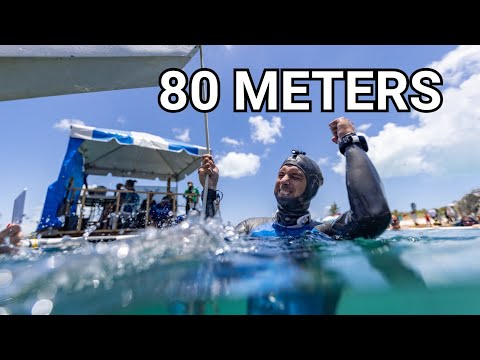 80m CWT Florian Burghardt at Vertical Blue 2021 / #vb2021 Dean's Blue Hole, Bahamas