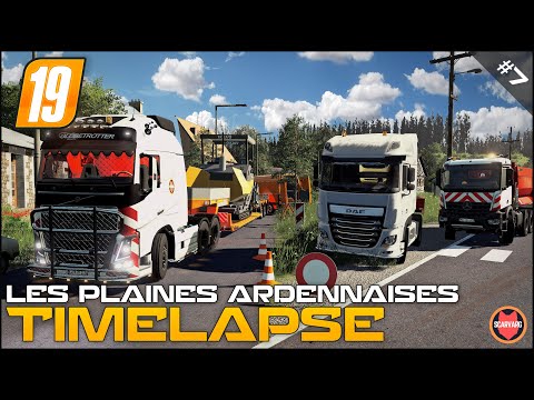 Building road - Public Road Works ⭐ FS19 Les Plaines Ardennaises V2 Timelapse