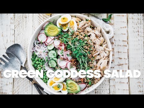Green Goddess Salad Recipe // Clean Eating Salad