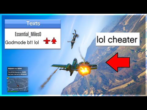 Trolling The STUPIDEST Jet Griefer (Thinks Using God Mode) GTA Online
