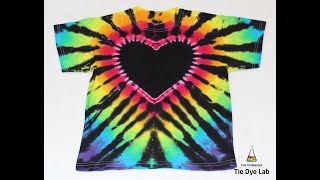 Tie Dye Designs: Making A Black Heart and Rainbow Tie Dye Shirt With Black Accents