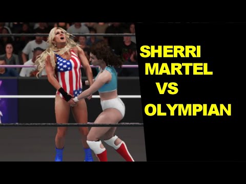 GLOW 1985 Sherri Martel vs The Olympian