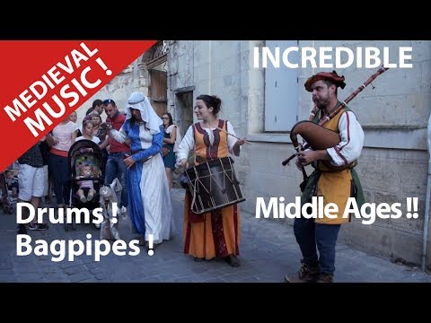 Live Bagpipes ! Medieval Town which hosted Joan of Arc in Middle ages period ! Hurryken Production