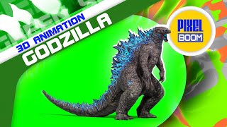 Monster Godzilla Green Screen 3D Animation PixelBo