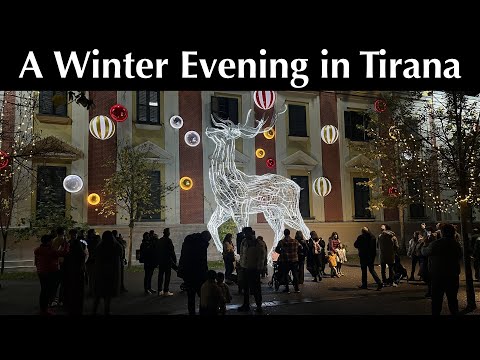 A Winter Evening in Tirana, Albania