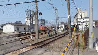 伊予鉄道 市内電車 古町駅西側 モハ50 72試運転列車 発車