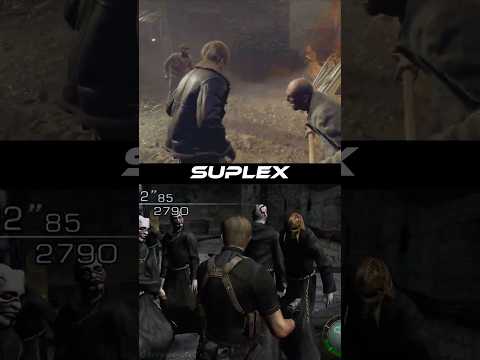 Resident Evil 4 Remake: Leon Kicks AND Suplexes Comparison