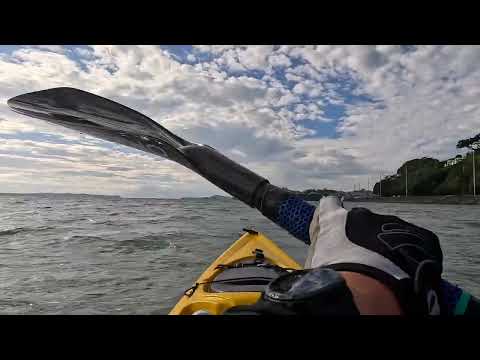 Paddling the Ocean Kayak Scupper Pro in choppy water