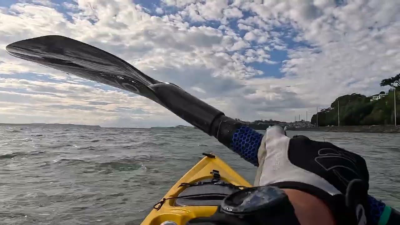 Paddling the Ocean Kayak Scupper Pro in choppy water