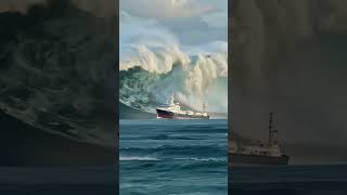 What Happens When a Gigantic Wave Hits a Ship? #ocean #scaryocean #tidalwave