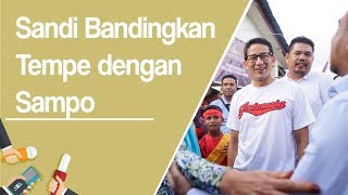 Usai Sebut Tempe Setipis Kartu ATM, Sandiaga Uno Kini Bandingkan Tempe dengan Saset Sampo
