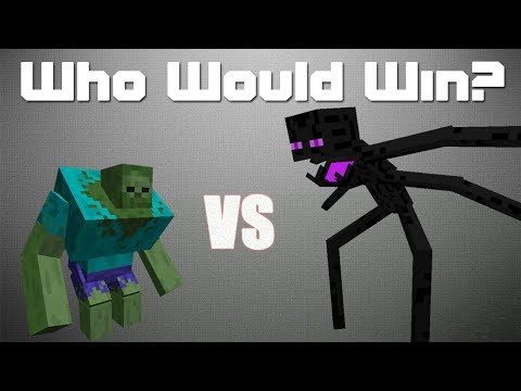 Mutant Enderman vs Mutant Zombie - Who Would Win 5