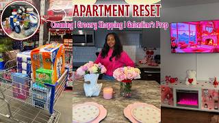 APARTMENT RESET: Deep Cleaning, Galentine's Shopping, Grocery Shopping