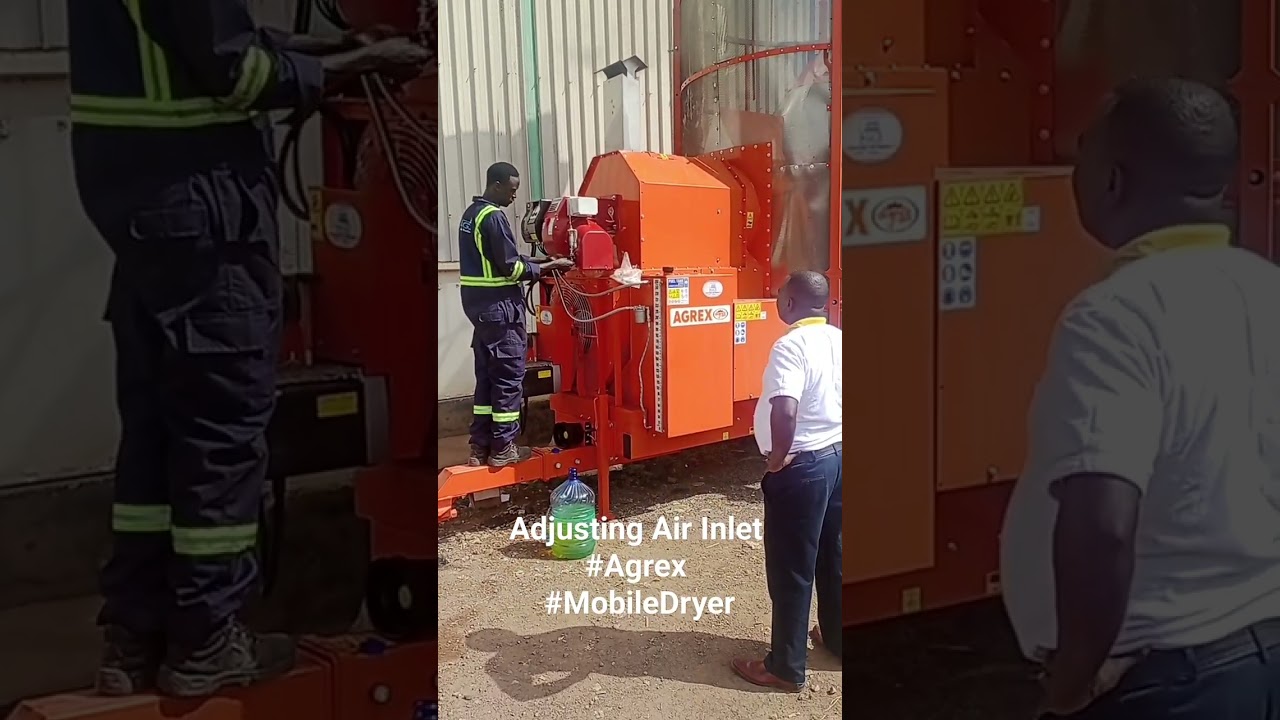 Adjusting Air Inlet on #AgrexMobileDryer #farming #agriculture #machine
