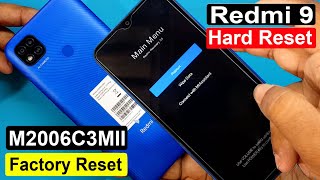 Redmi 9 Hard Reset & Factory Reset | Redmi 9 (M2006C3MII) Pattern Unlock | MIUI 12 (Without PC)