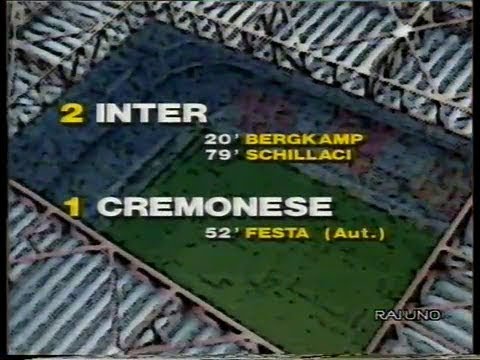 1993-94 (3a - 08-09-1993) INTER-Cremonese 2-1 [Bergkamp,Aut.Festa,Schillaci] Servizio 90°Minuto Rai1