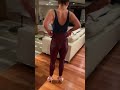 Walking In The Living Room In Black Skinny Leggings