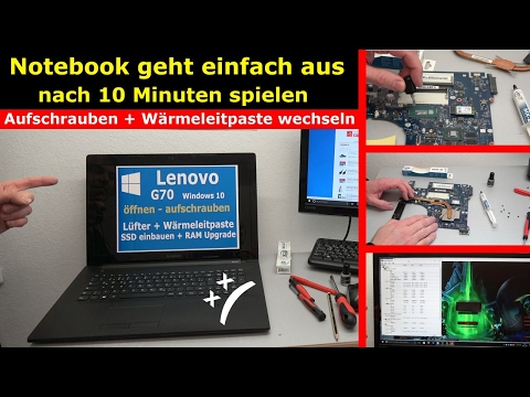 Notebook geht einfach aus nach 10 Minuten spielen - überhitzt schaltet sich aus - [4K Video]