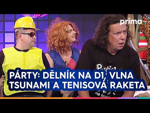 Partička: Párty: dělník na D1, vlna tsunami a tenisová raketa