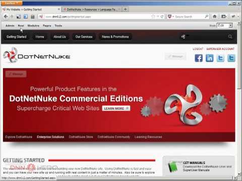DotNetNuke Tutorial - How to change the default language of your DotNetNuke site - Video #299
