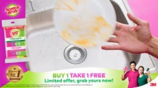 Scotch Brite 🧽 3M Scotch‑Brite® Scourer Sponge – “Unleash Your Cleaning Power” (Option C–D)