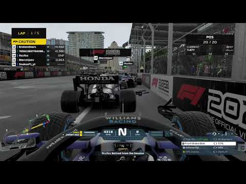 Trying to Survive Baku with Heavy Rain, Sim Damage and No Assists for Everyone!