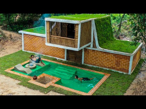 25 Days Building Jungle Villa With Swimming Pool And Dig Find Groundwater