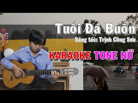Tuổi Đá Buồn - Karaoke Guitar - Tone Nữ - NBC